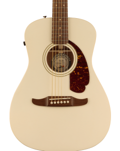 Fender Malibu Player Acoustic Guitar. Walnut Fingerboard, Tortoiseshell Pickguard, Olympic White