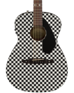 Fender Tim Armstrong Hellcat Acoustic Guitar. Walnut Fingerboard, Checkerboard