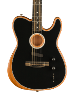 Fender American Acoustasonic Telecaster Acoustic Electric Guitar. Ebony Fingerboard, Black