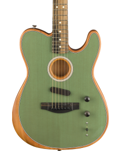 Fender American Acoustasonic Telecaster Acoustic Electric Guitar. Ebony Fingerboard, Surf Green