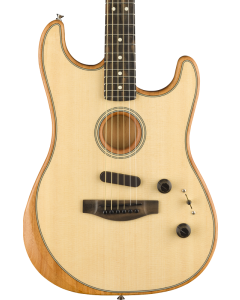 Fender American Acoustasonic Strat Acoustic Electric Guitar. Ebony Fingerboard, Natural