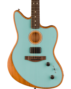 Fender Acoustasonic Player Jazzmaster Acoustic Electric Guitar. Rosewood Fingerboard, Ice Blue