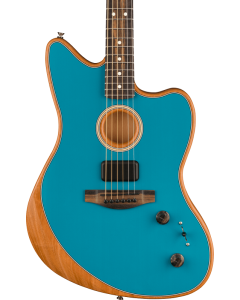 Fender American Acoustasonic Jazzmaster Acoustic Electric Guitar. Ocean Turquoise, Ebony Fingerboard