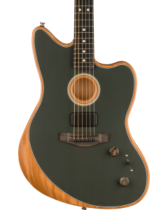 Fender American Acoustasonic Jazzmaster Acoustic Electric Guitar. Tungsten, Ebony Fingerboard