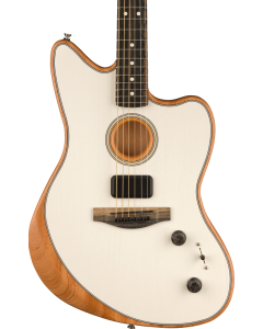 Fender American Acoustasonic Jazzmaster Acoustic Electric Guitar.  Arctic White, Ebony Fingerboard