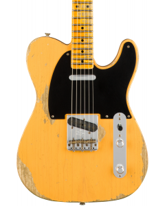 Fender Custom Shop1953 Heavy Relic Telecaster Electric Guitar. Maple FB, Butterscotch Blonde