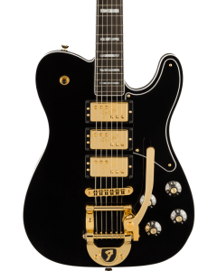 Fender Parallel Universe Volume II Troublemaker Tele Deluxe w/ Bigsby. Ebony Fingerboard, Black