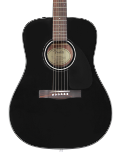 Fender CD-60 Dreadnought V3 Acoustic Guitar w/Case. Walnut FB, Black