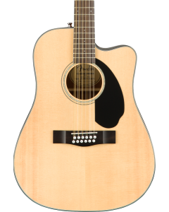 Fender CD-60SCE Dreadnought 12-string Acoustic Electric Guitar. Walnut FB, Natural