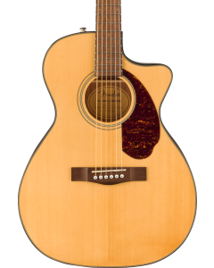 Fender CC-140SCE Concert Acoustic Electric Guitar w/ Case. Walnut Fingerboard, Natural
