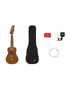 Fender Seaside Soprano Ukulele Pack. Walnut FB, Natural