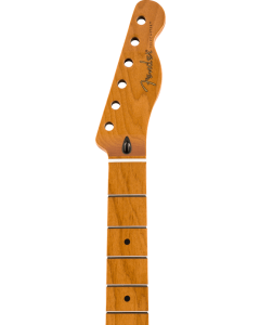 Fender Roasted Maple Telecaster Neck, 22 Jumbo Frets, 12", Maple, Flat Oval Shape