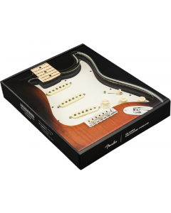 Fender Pre-Wired Strat Pickguard, Custom Shop Fat 50's SSS, Parchment 11 Hole PG