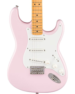 Squier Classic Vibe '50s Stratocaster HT Electric Guitar. Maple Fingerboard, Parchment Pickguard, Shell Pink