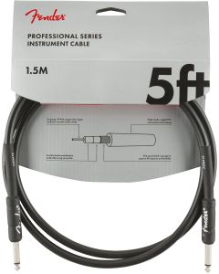 Fender 5' Professional Series Instrument Cables, Straight/straight, Black