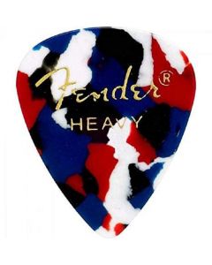 Fender 351 Classic Celluloid Guitar Picks 12-Pack - Confetti - Heavy