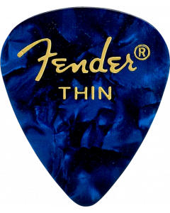 Fender 351 Shape Premium Picks, Thin, Blue Moto, 12 Count