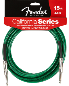 Fender California Instrument Cable - 15', Surf Green