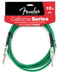 Fender California Series 10' Instrument Cable, Surf Green