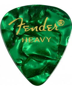 Fender 351 Premium Celluloid Guitar Picks 12-Pack - Green Moto - Heavy
