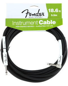 Fender Performance Series 18.6ft Black Right-Angle Instrument Cable