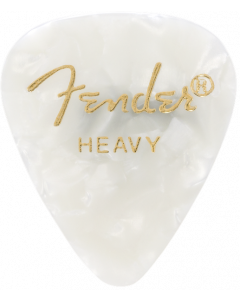 Fender 351 Premium Celluloid Guitar Picks 12-Pack - White Moto - Heavy