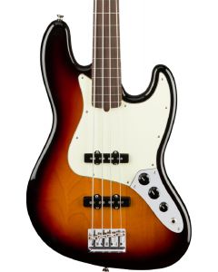 Fender American Pro Fretless Jazz Bass. Rosewood FB, 3-Color Sunburst