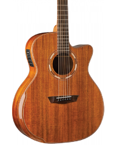 Washburn WCG55CE Comfort Deluxe 55 Series Grand Auditorium Cutaway Acoustic Electic Guitar. Koa