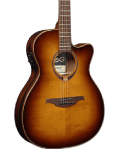 LAG Tramontane T118ASCE-BRS Audit Slim Cutaway Acoustic-Electric Guitar. Brown Shadow