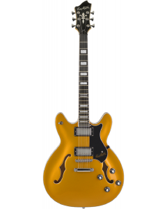 Hagstrom VIK-GJY Justin York Viking Electric Guitar. Gold Top