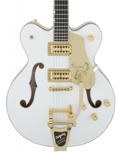 Gretsch G6636T Players Edition Falcon Center Block Double-Cut Electric Guitar with String-Thru Bigsby. Filter'Tron Pickups, White