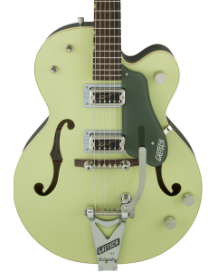 Gretsch G6118T-60 Vintage Select Edition '60 Anniversary Hollow Body Electric Guitar with Bigsby. TV Jones, 2-Tone Smoke Green