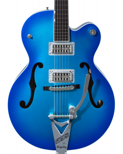 Gretsch G6120T-HR Brian Setzer Signature Hot Rod Hollow Body Electric Guitar with Bigsby. Rosewood FB, Candy Blue Burst