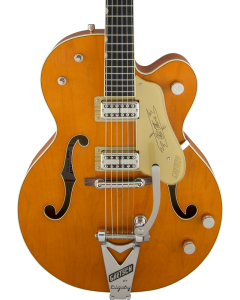 Gretsch G6120T-59 Vintage Select Edition '59 Chet Atkins Hollow Body Electric Guitar with Bigsby. TV Jones, Vintage Orange Stain Lacquer