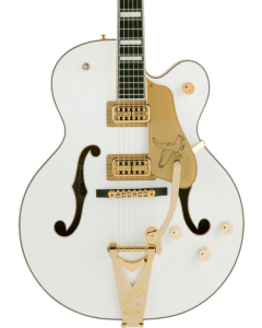 Gretsch G6136T-MGC Michael Guy Chislett Signature Falcon w/Bigsby Hollowbody Guitar. Ebony Fingerboard, Vintage White