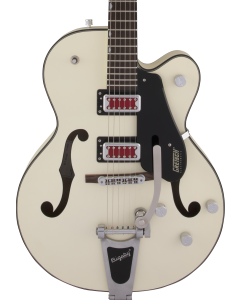 Gretsch G5410T Electromatic "Rat Rod" Hollow Body Single-Cut Electric Guitar with Bigsby. Rosewood FB, Matte Vintage White