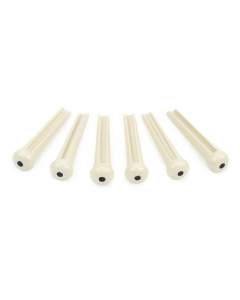 Graph Tech Tusq Ivory Acoustic Guitar Bridge Pins White Black Dot