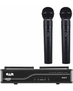 CAD Audio GXLVHHH Dual Handheld Dynamic Wireless Microphone System. VHF H Frequency