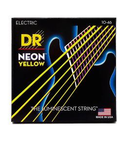 DR Strings NYE-10 Hi-Def Neon Electric Guitar Strings. Yellow 10-46
