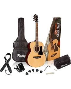 Ibanez IJVC50 Jampack Grand Concert Acoustic Guitar Pack Natural TGF11