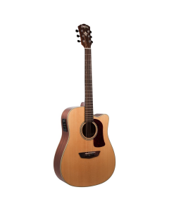 Washburn HD100SWCEK-D Heritage Series Dreadnought Acoustic Electric Cutaway, Natural