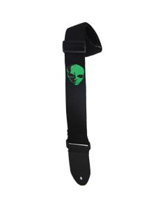 Henry Heller 2" cotton guitar strap Alien embroidery design BLK