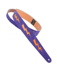 Henry Heller 2" Bolt Series Leather Strap Purple Suede/Orange