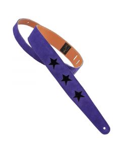 Henry Heller 2" Star Series Leather Strap Purple Suede/Black Patent