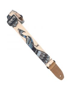 Henry Heller 1.5" wide ukulele/kid peacock tattoo design Guitar Strap