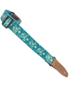 Henry Heller 1.5" wide ukulele/kid shark and guitar tattoo design Guitar Strap