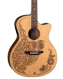 Luna Henna Oasis Acoustic-Electric Guitar. Select Spruce