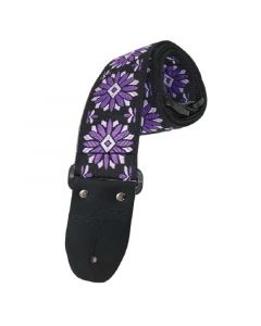 Henry Heller 2" Jacquard Guitar Strap Purple Flower