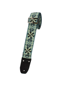 Henry Heller USA 2" Cotton Jacquard Guitar Strap Green/Black