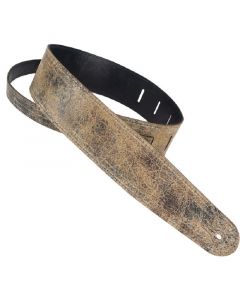 Henry Heller WEATHERED LEATHER - DISTRESSED BROWN 2.5" GUITAR STRAP